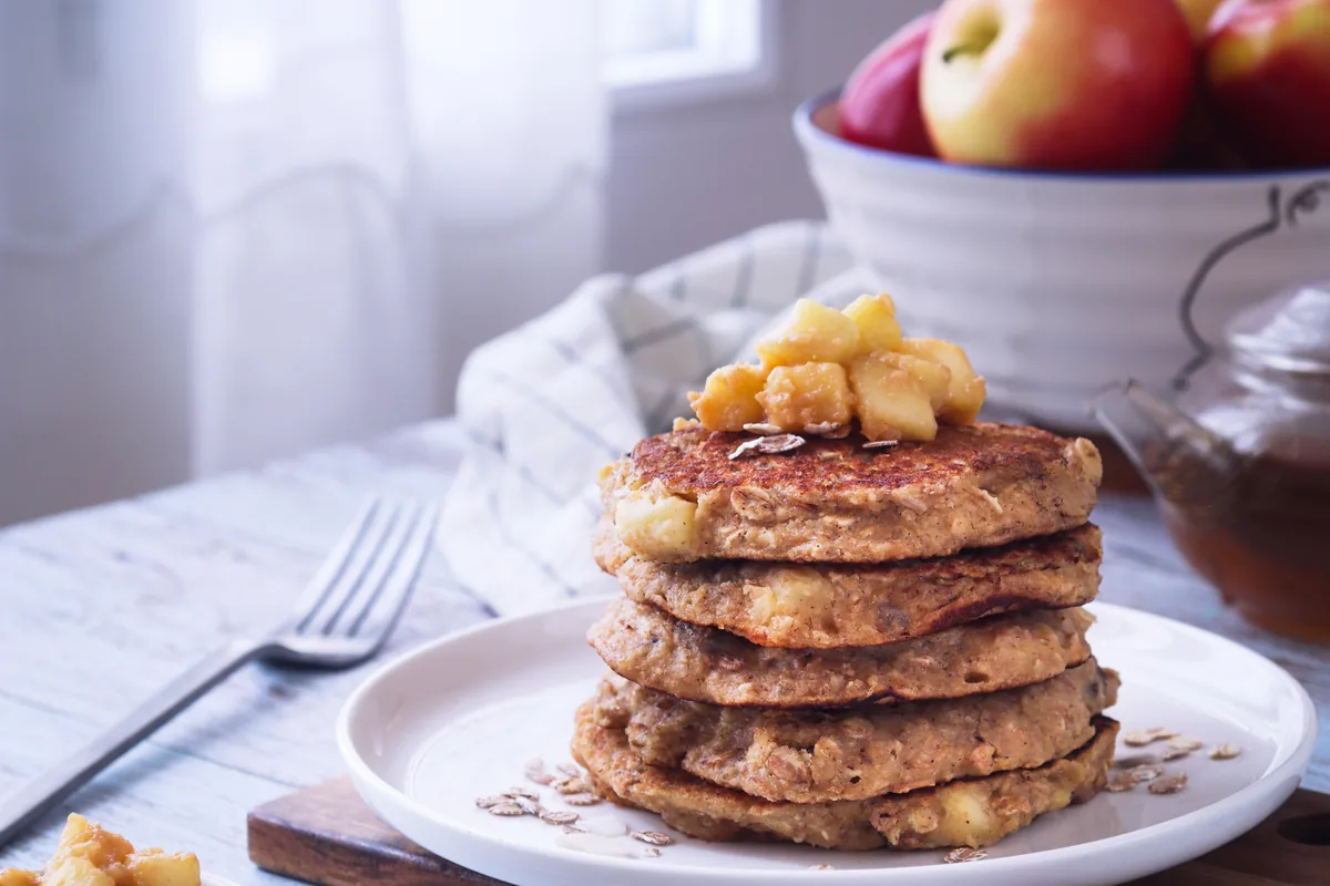 Apfel-Hafer-Pancakes