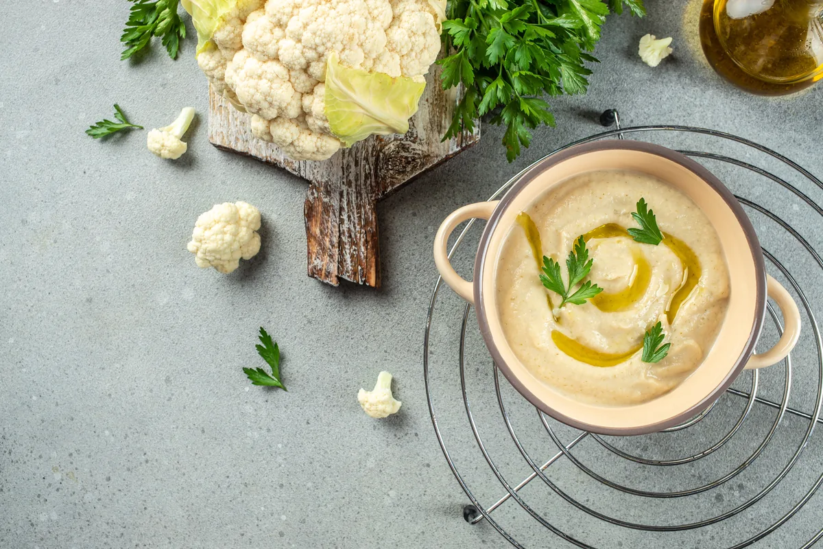 Blumenkohl-Kichererbsen-Suppe