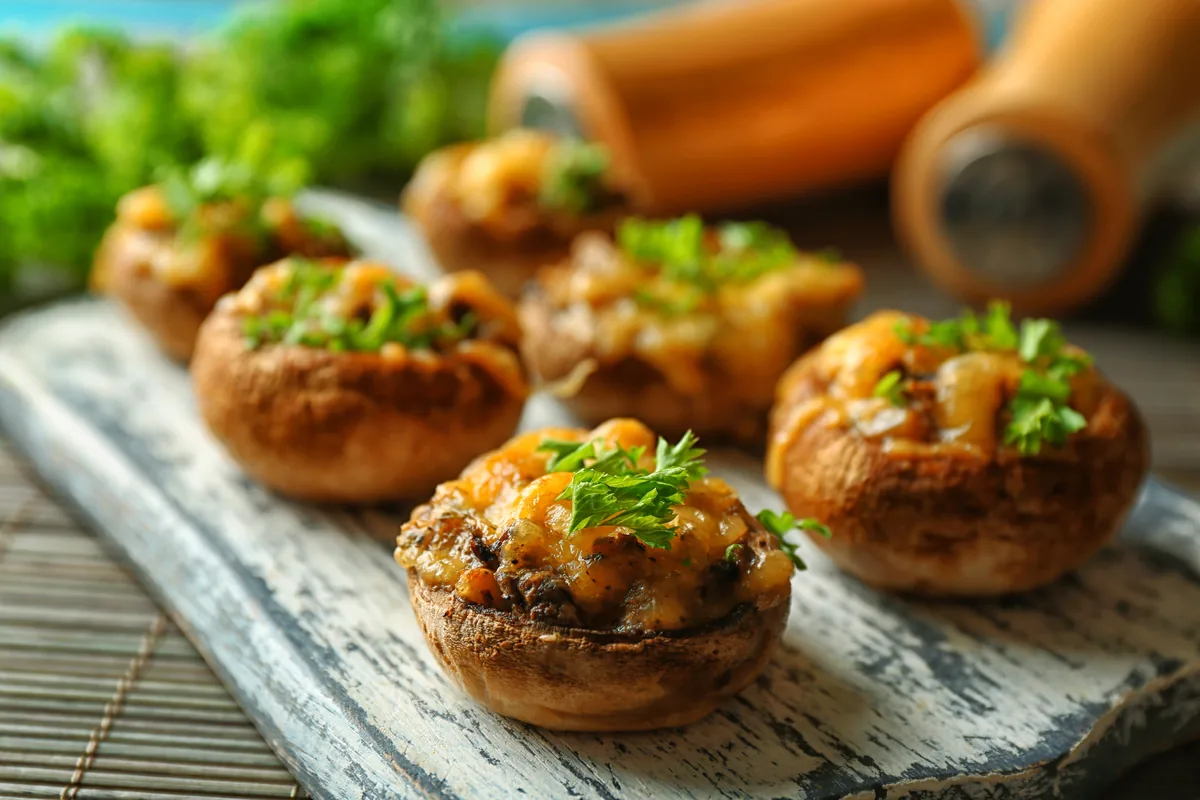 Gefüllte Champignons