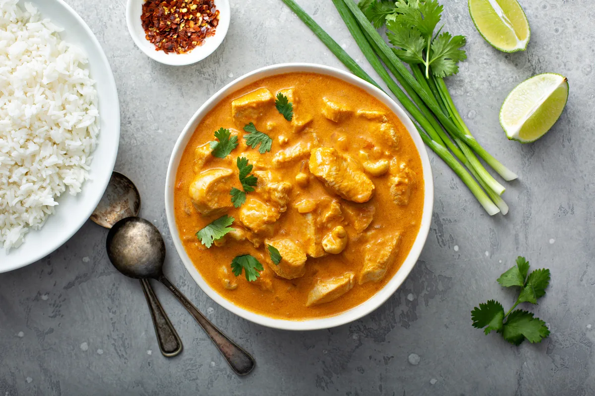 Hähnchen-Curry mit Reis