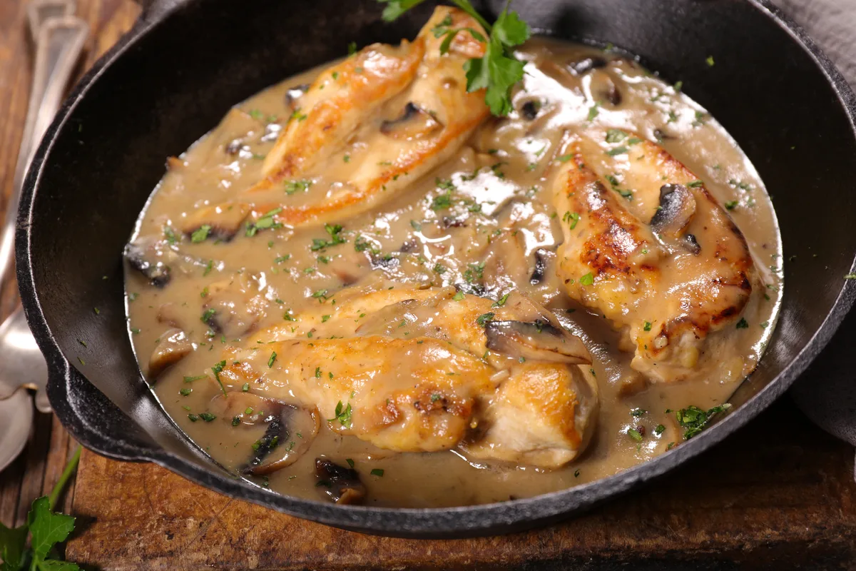 Hähnchen in Pilzrahmsauce