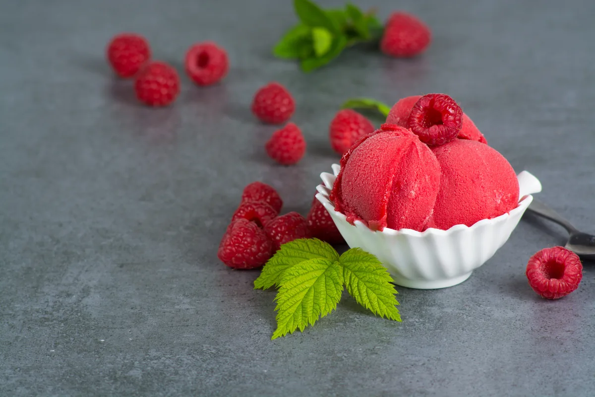 Himbeer-Sorbet