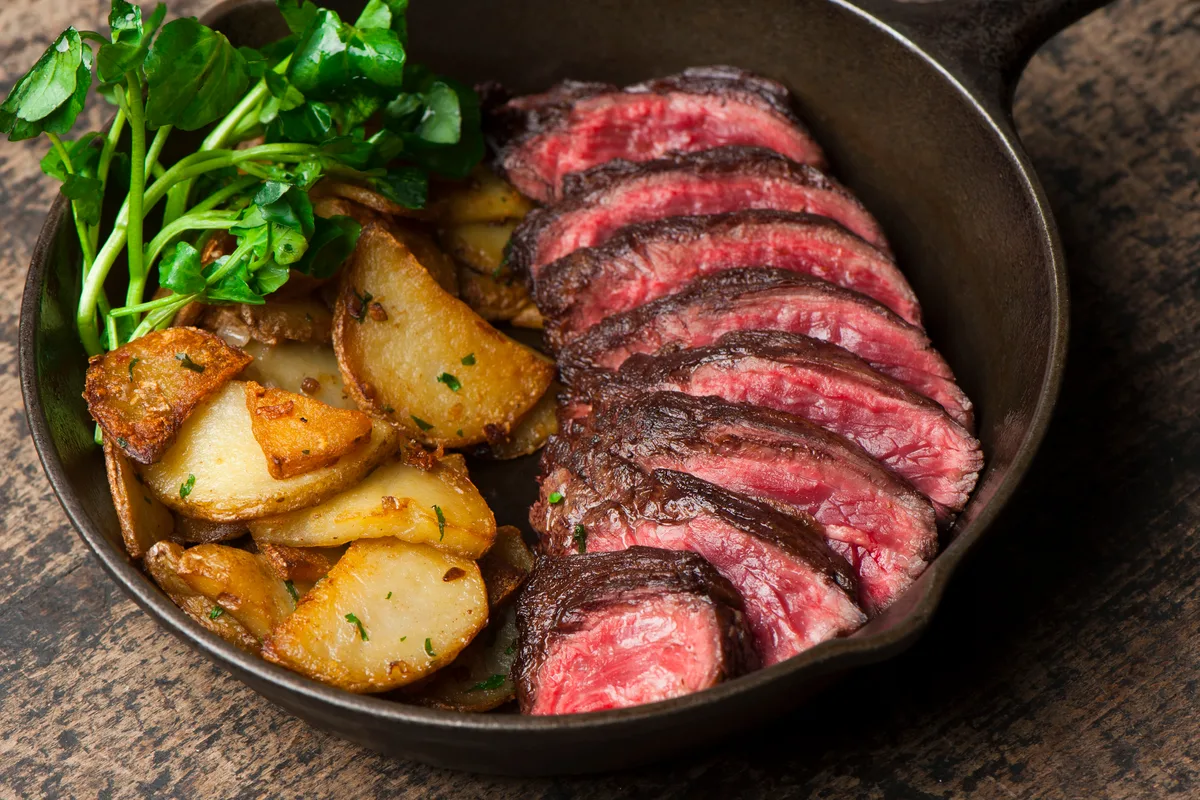 Steak mit Röstkartoffeln