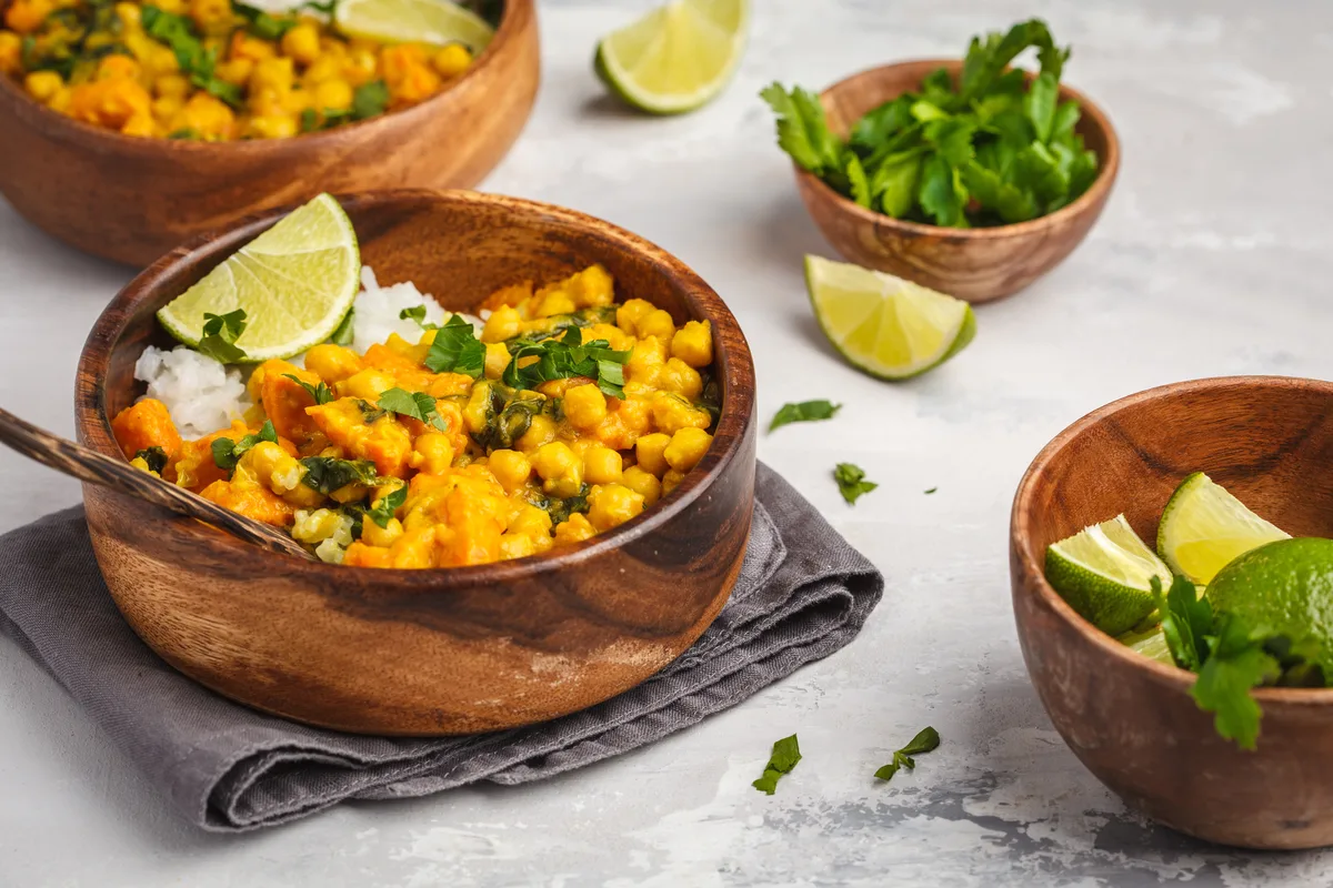 Süßkartoffel-Kichererbsen-Curry